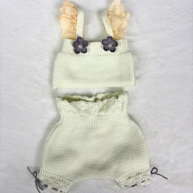 Cloveray 20-inch Knit Mint Romper