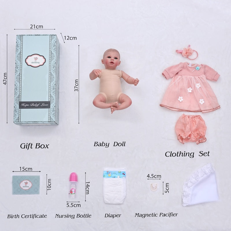 Cloveray Lifelike Reborn Baby Doll 20 Inch Realistic Infant Toys Collectible