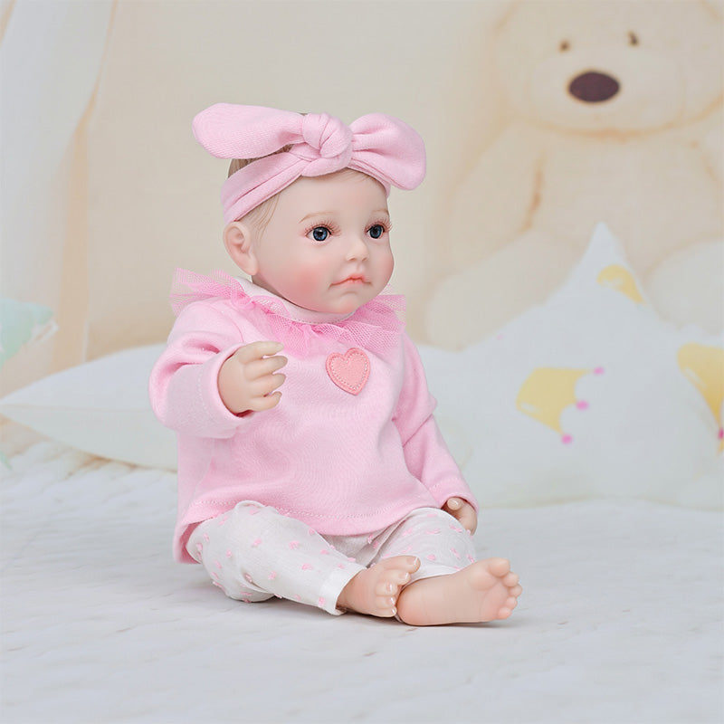 Cloveray  12-inch Pink Dream(eyes open)  Full Vinyl Reborn Doll