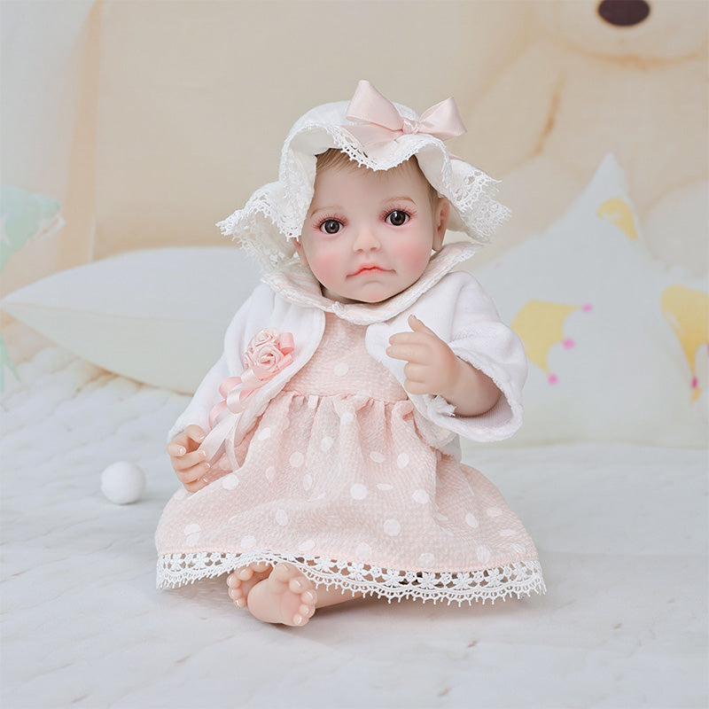 Cloveray Exquisite Baby Pink Series · 12-Inch Full Vinyl Reborn Doll