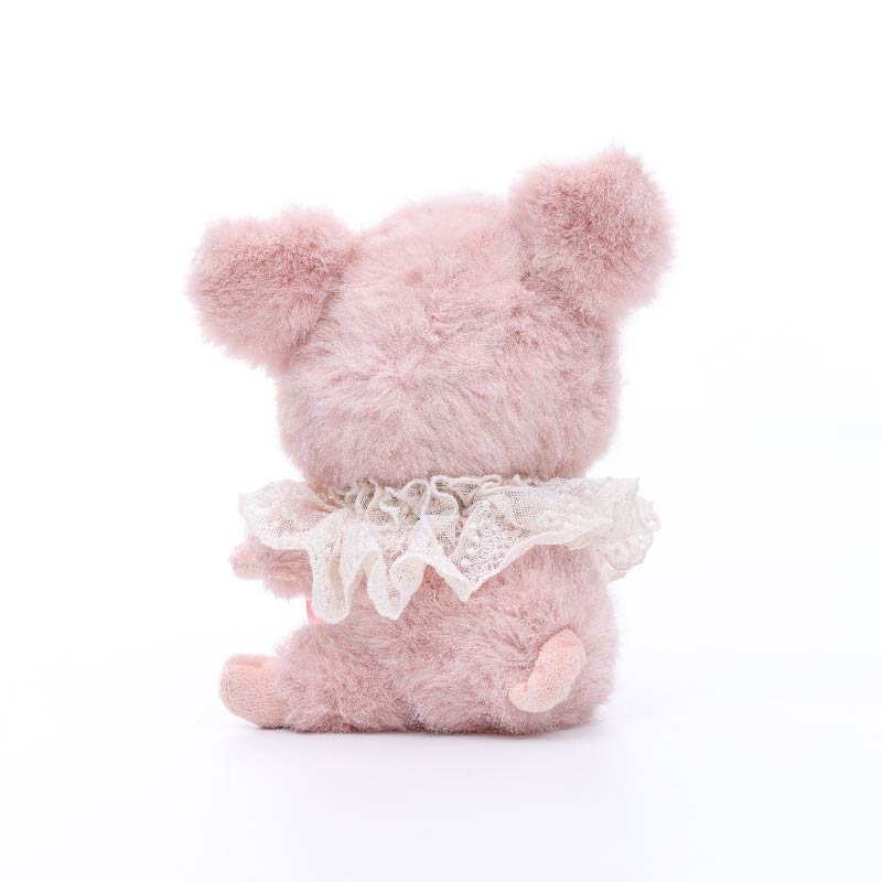 Cloveray 8 Inch High-Quality porcelain Cheeks Plush Pink Pig Hat Doll