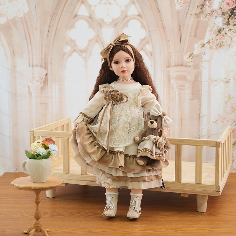 tea length dresses for wedding guest Cloveray Hand-painted 28 Inch Modern Elegance Collectible Girl Dolls