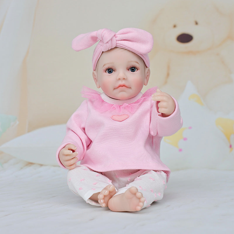 Cloveray  12-inch Pink Dream(eyes open)  Full Vinyl Reborn Doll