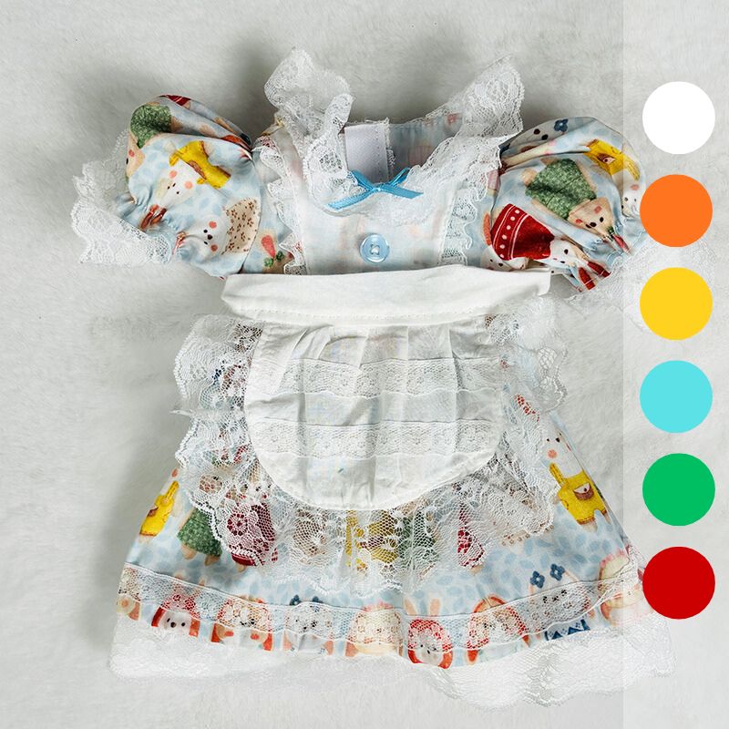 Cloveray 18-Inch Whimsical Fairy Tale Print Doll Dress