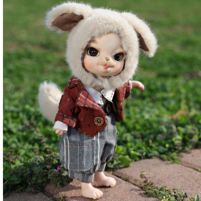 Cloveray Adorable 10 Inch Porcelain Dress-up Baby Brownish red Dolls (BJD)