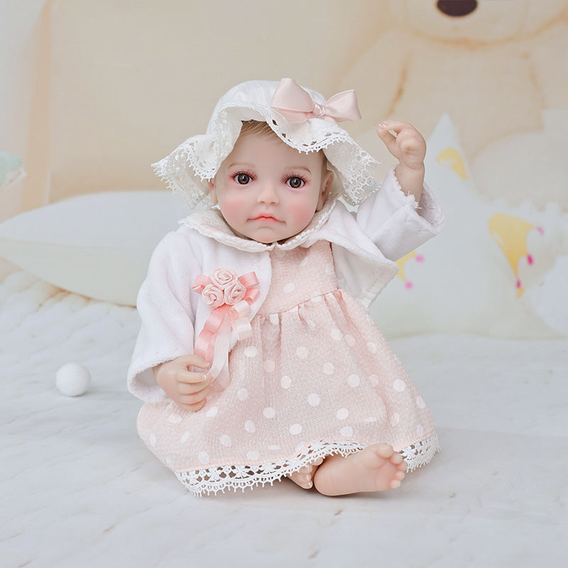 Cloveray Exquisite Baby Pink Series · 12-Inch Full Vinyl Reborn Doll