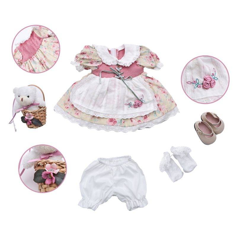 Cloveray 18 inch Lifelike Dress Up Reborn Girl Baby Doll Clothes
