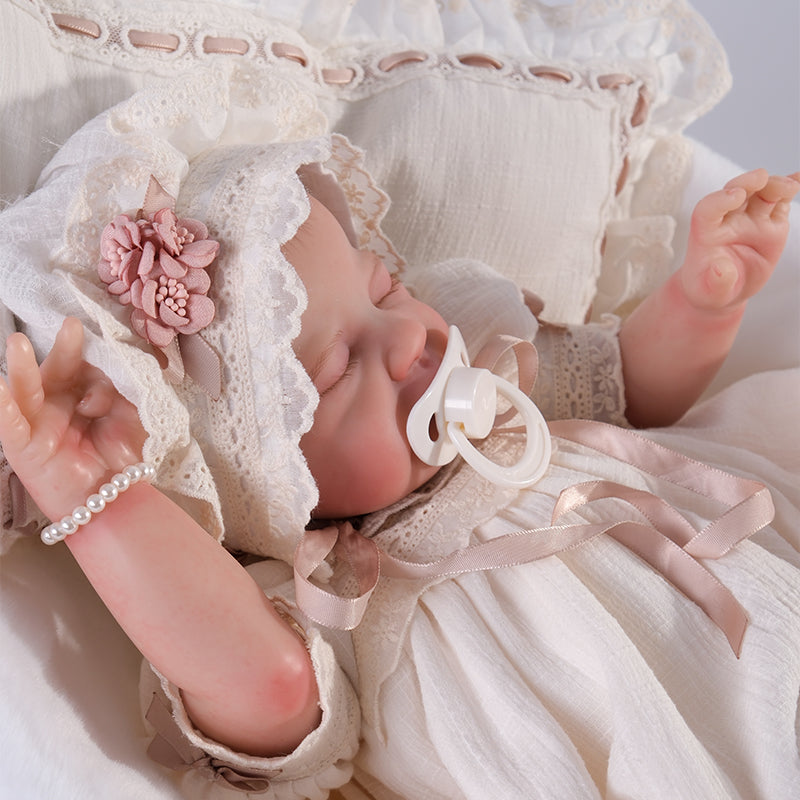 Cloveray 22 Inch Liftlike Reborn Baby Doll Wear Skin-coloured Knot