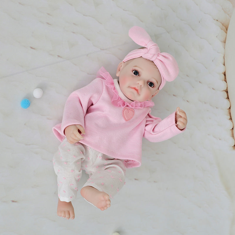 Cloveray  12-inch Pink Dream(eyes open)  Full Vinyl Reborn Doll
