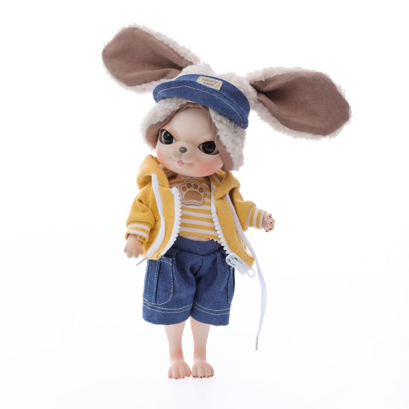 Cloveray Adorable 10 Inch Porcelain Dress-up Baby Yollow Rabbit Dolls (BJD)