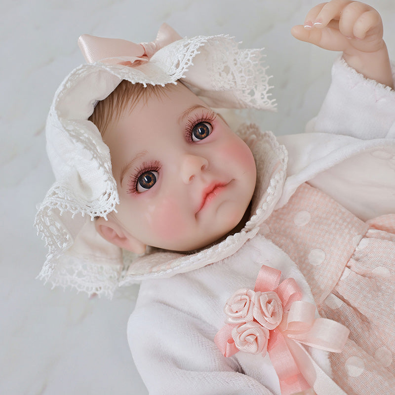 Cloveray Exquisite Baby Pink Series · 12-Inch Full Vinyl Reborn Doll