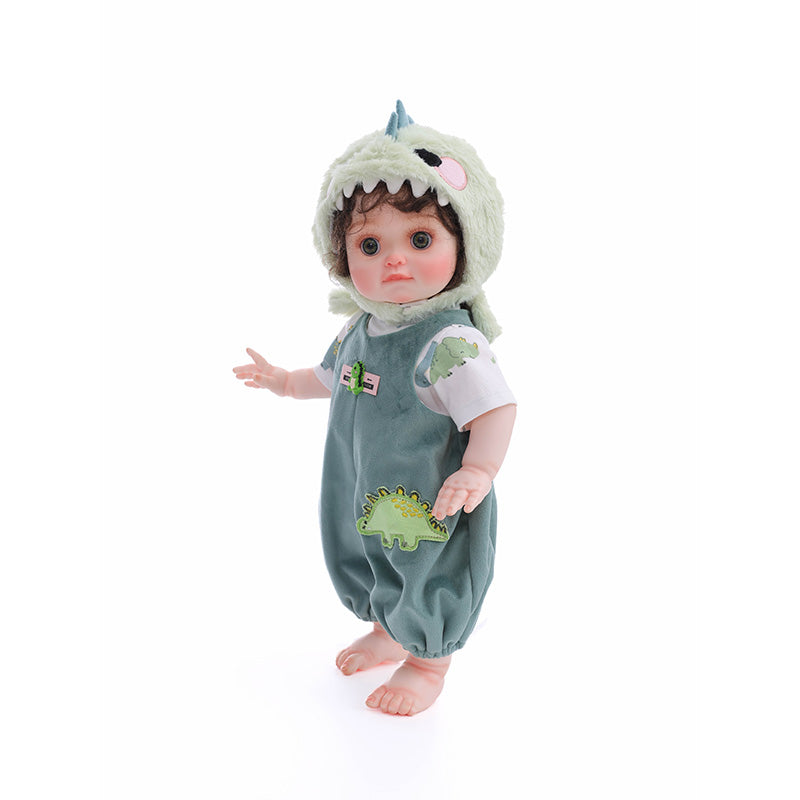 Green Baby Dinosaur Doll 18-inch Full Vinyl Reborn Doll