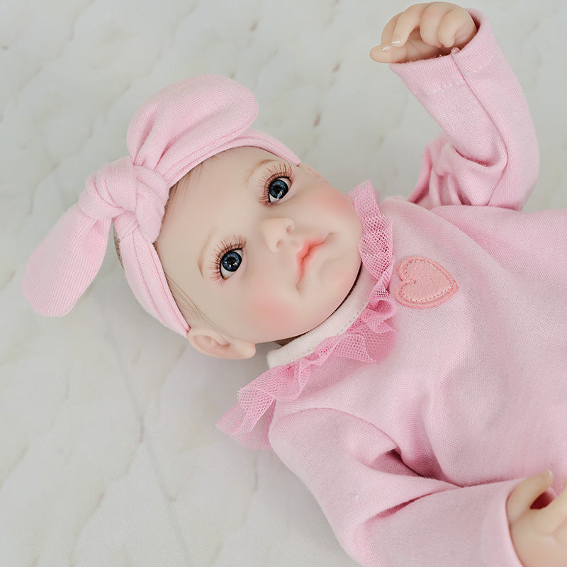 Cloveray  12-inch Pink Dream(eyes open)  Full Vinyl Reborn Doll