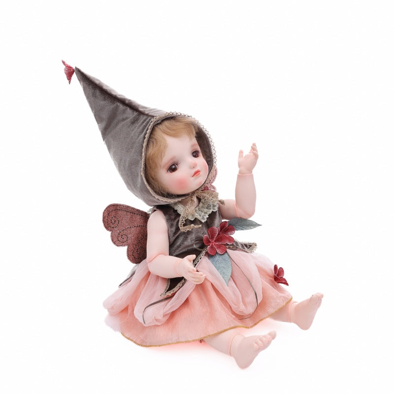 Cloveray 20-Inch Aimee Articulated Doll with Hand-Rooted Curls & Detailed Gown.