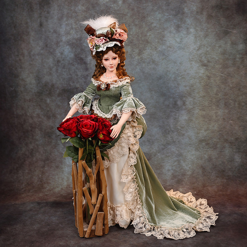 Cloveray 28-Inch Antique Palace-Style Victorian Porcelain Dolls with Gorgeous Dress