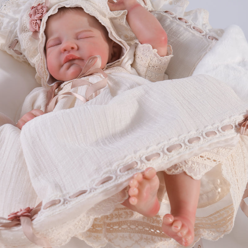 Cloveray 22 Inch Liftlike Reborn Baby Doll Wear Skin-coloured Knot