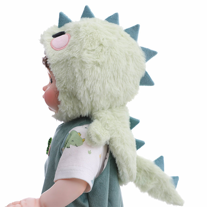 Green Baby Dinosaur Doll 18-inch Full Vinyl Reborn Doll
