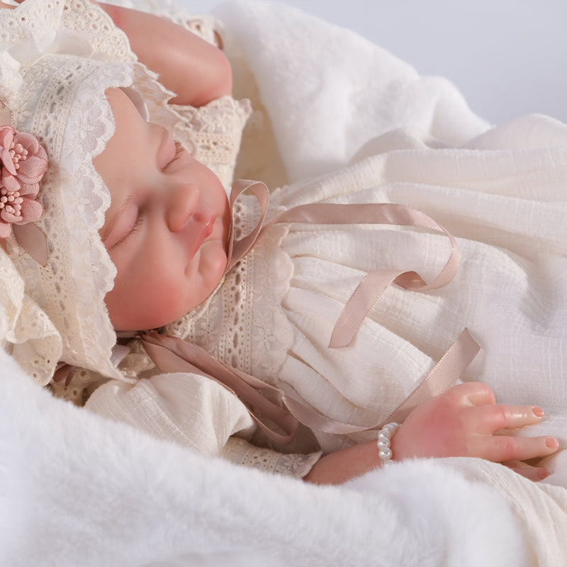 Cloveray 22 Inch Liftlike Reborn Baby Doll Wear Skin-coloured Knot