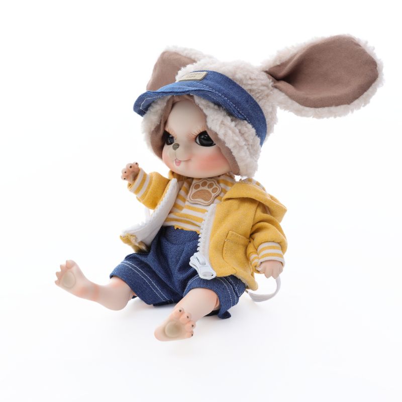 Cloveray Adorable 10 Inch Porcelain Dress-up Baby Yollow Rabbit Dolls (BJD)