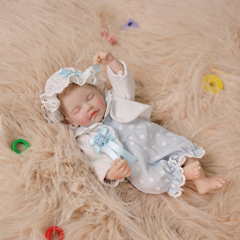 Cloveray Exquisite Baby Light Blue Series · 12-Inch Full Vinyl Reborn Doll