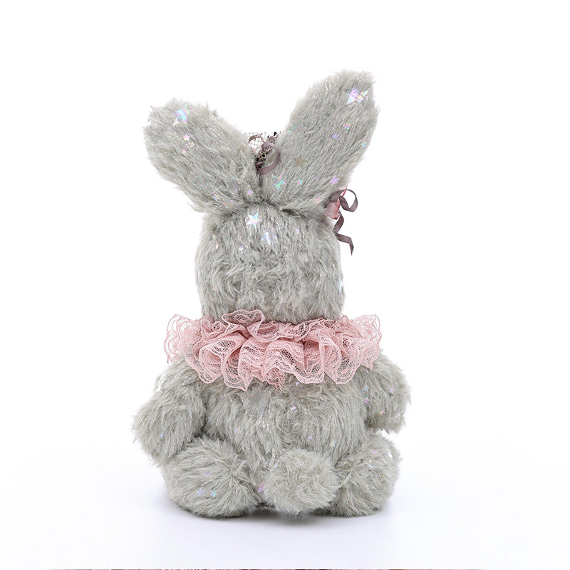 Cloveray 8 Inch High-Quality porcelain Crying Rabbit-Eared Mint Green Plush Doll