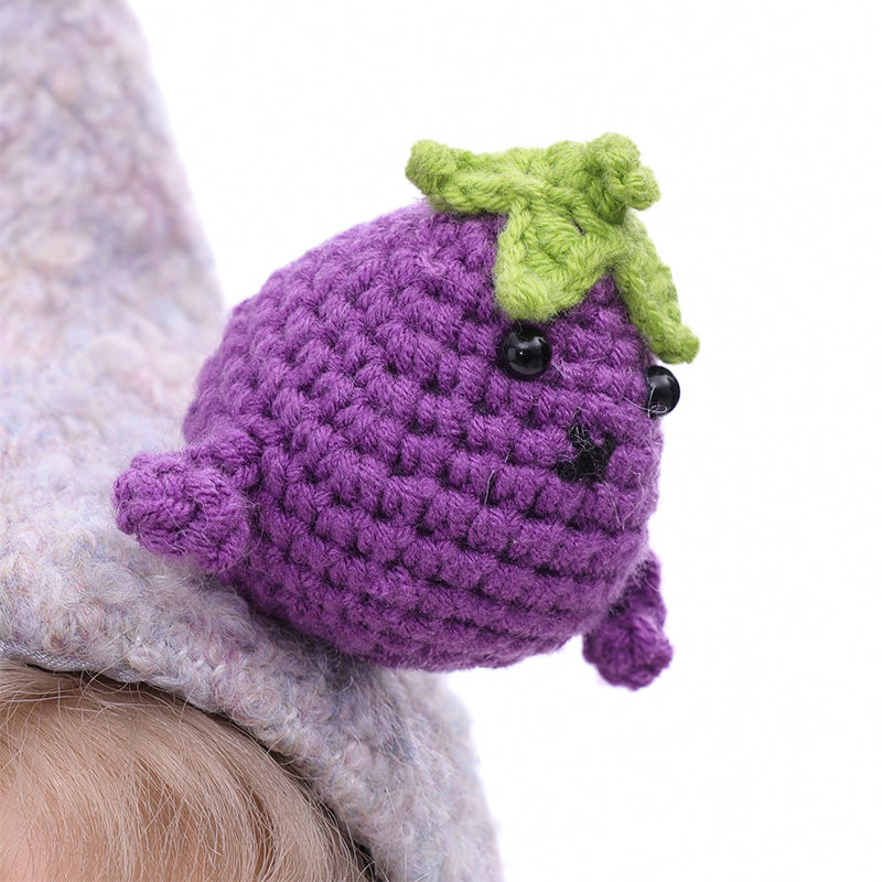 Cloveray 18 Inch Vinyl Lifelike Reborn Baby Doll in Eggplant Costume