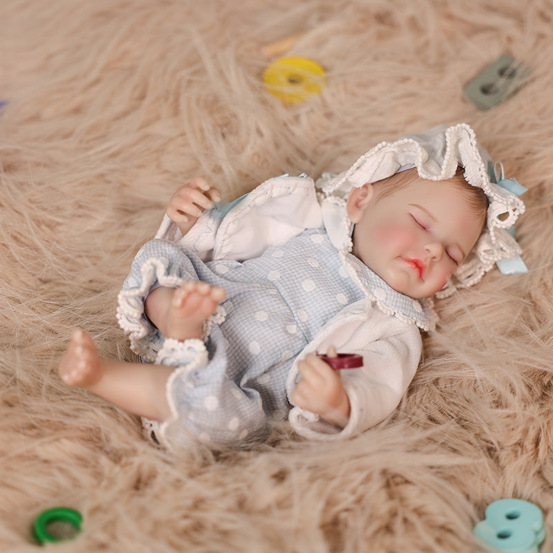 Cloveray Exquisite Baby Light Blue Series · 12-Inch Full Vinyl Reborn Doll