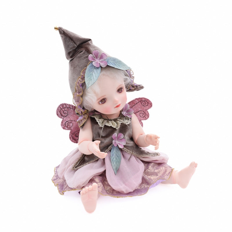 Cloveray 20 inch Articulated Fantasy Doll Silver Gray Hair Purple Eyes Lolita Fashion Collector Gift