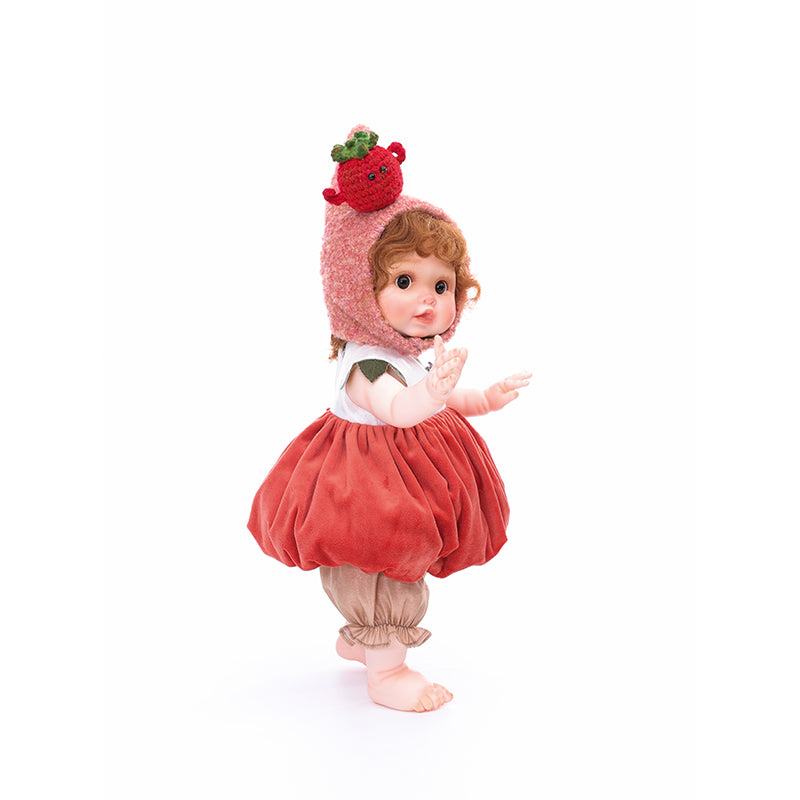 Cloveray 18 Inch Vinyl Lifelike Reborn Baby Doll in Tomato Costume