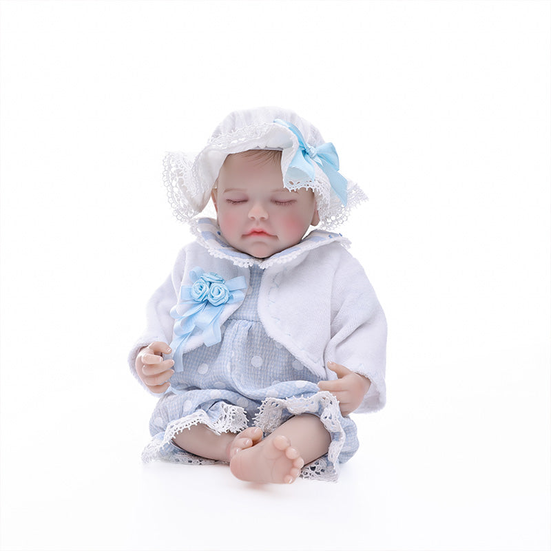 Cloveray Exquisite Baby Light Blue Series · 12-Inch Full Vinyl Reborn Doll