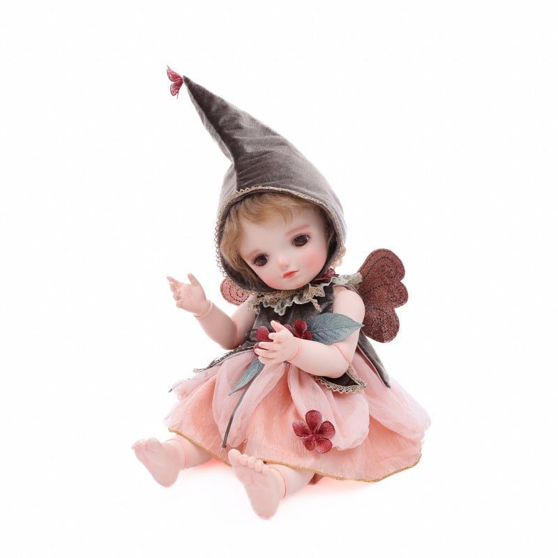 Cloveray 20-Inch Aimee Articulated Doll with Hand-Rooted Curls & Detailed Gown.