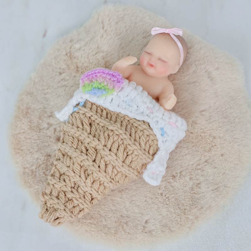 Cloveray Lifelike Silicone Reborn Girl Baby Doll 4Inch