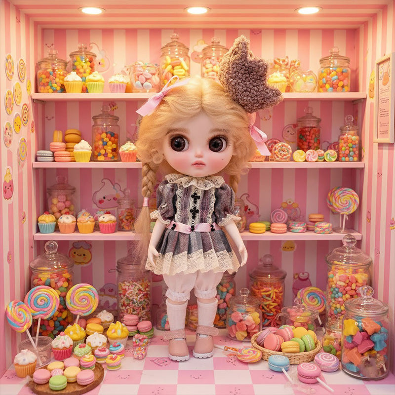 Cloveray 12-inch Big Eyes Porcelain Cute girl Doll