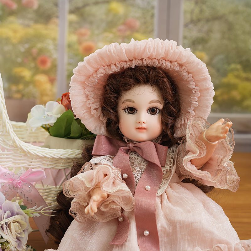Cloveray Vintage Bisque Doll 16 Inch