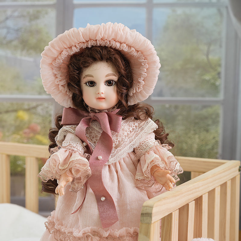 Cloveray Vintage Bisque Doll 16 Inch