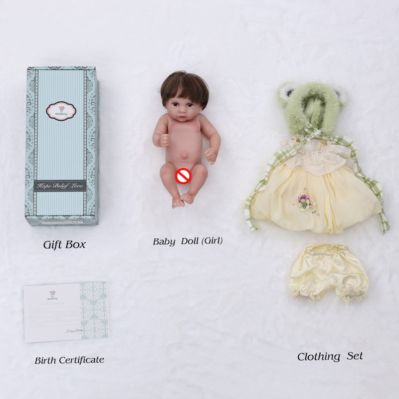 Cloveray Realistic Reborn Babe Doll 12-inch Lifelike Little Infant Boy