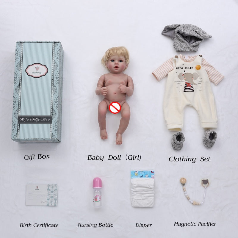 Cloveray 20'' Full Vinyl Lifelike Adorable Reborn Baby Dolls