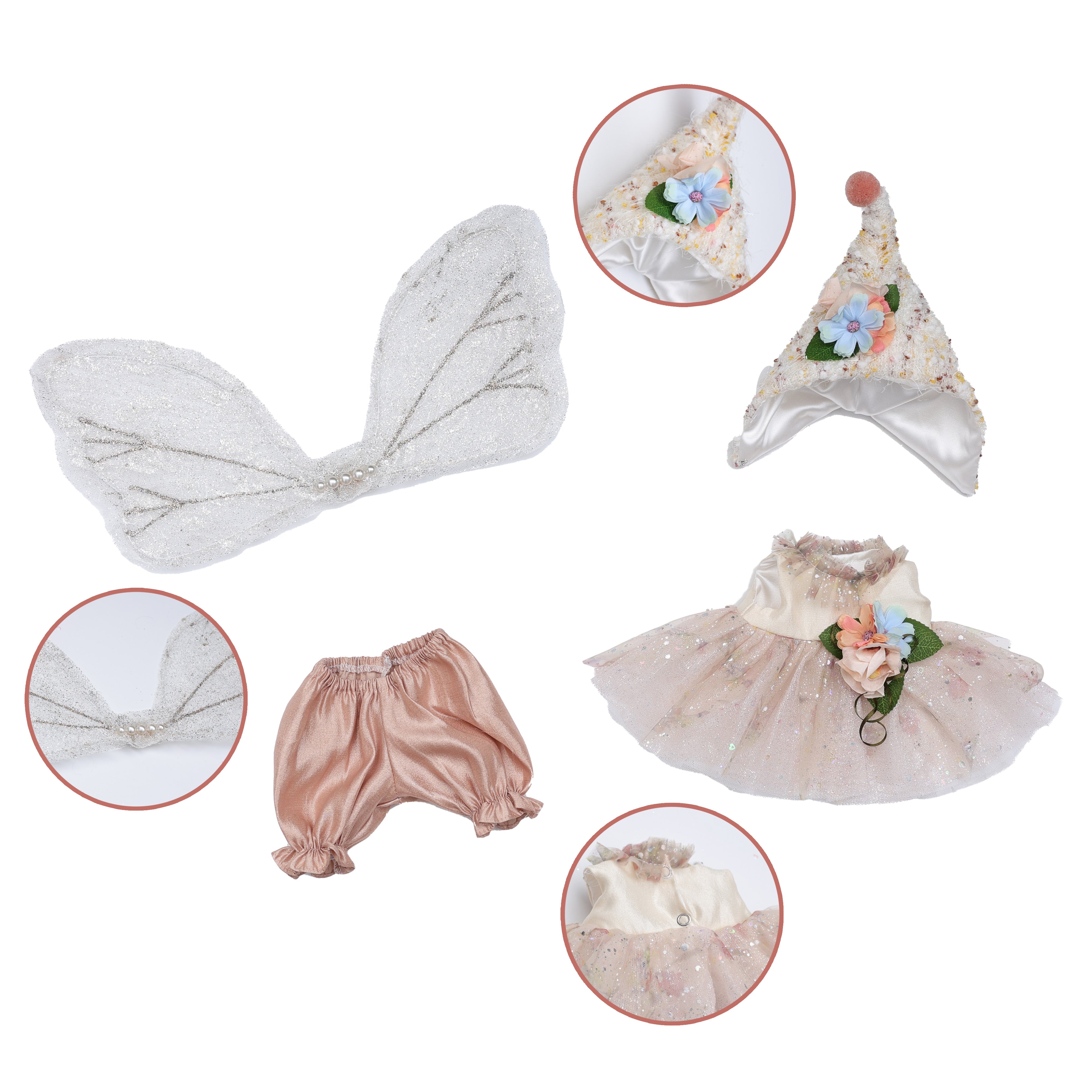 Cloveray 18 inch Little Fairy Realistic Reborn Baby Dolls Clothes