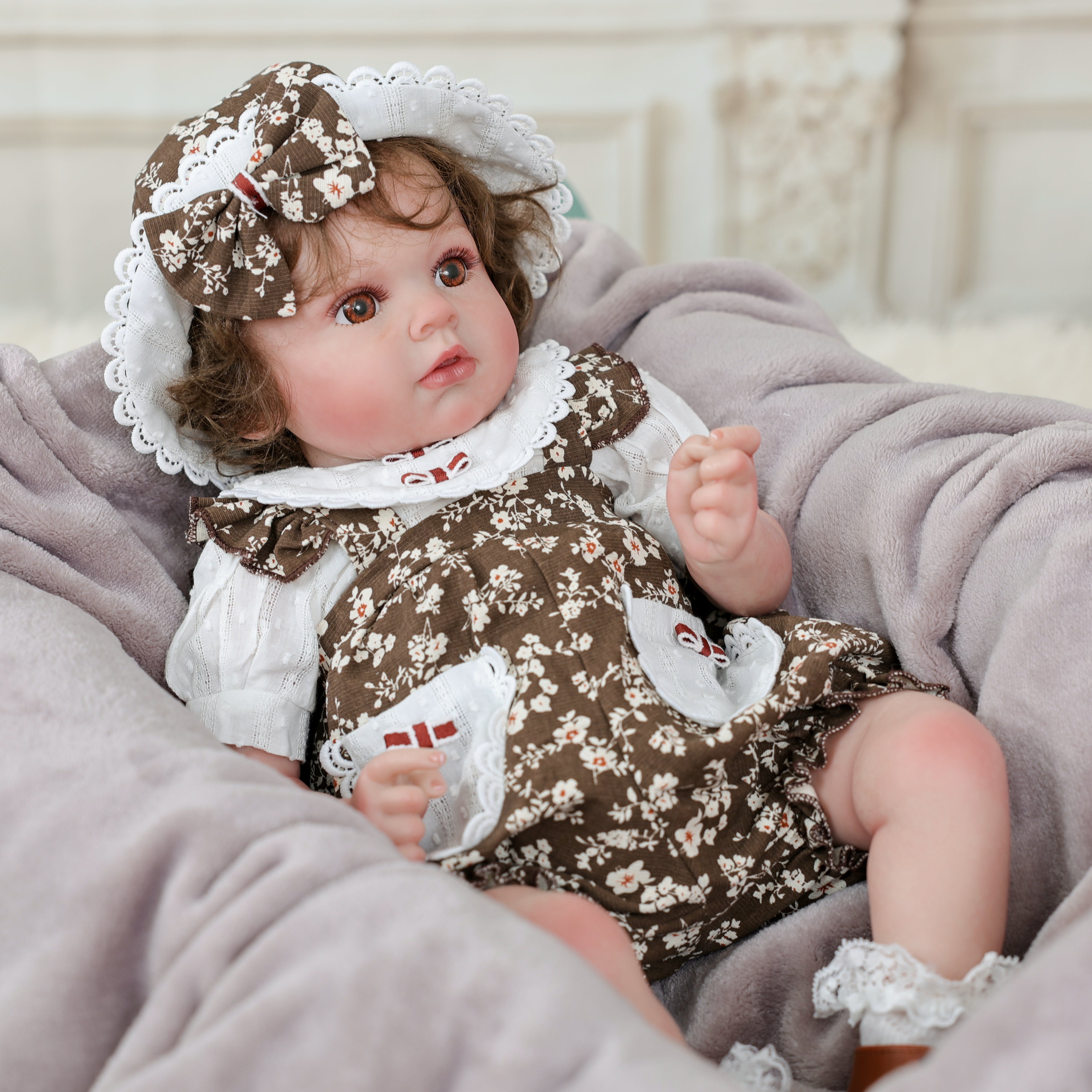 Cloveray 24-inch vinyl reborn doll with acrylic eyes