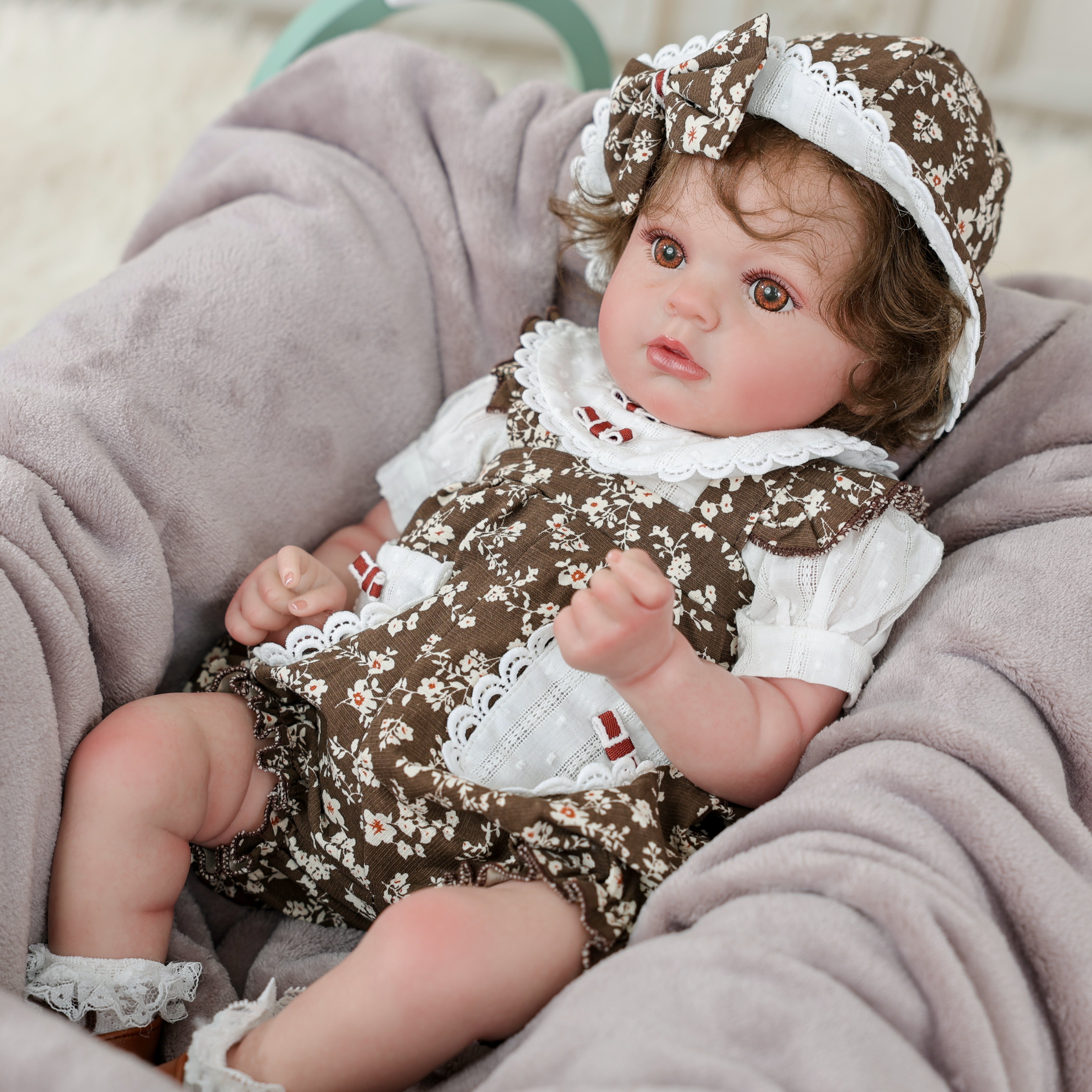 Cloveray 24-inch vinyl reborn doll with acrylic eyes