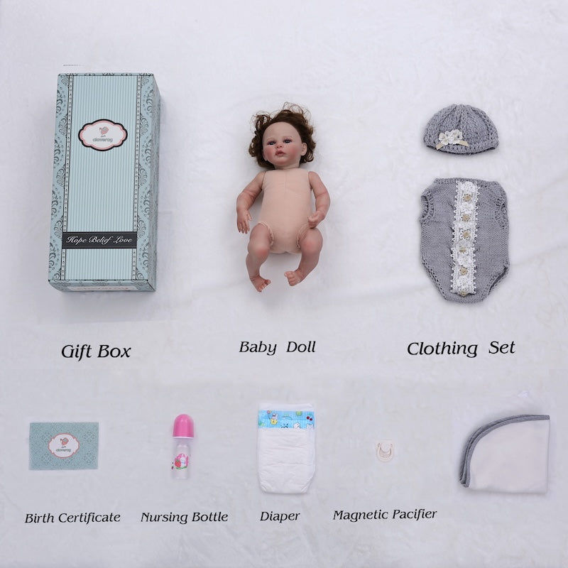 Cloveray Lifelike Reborn Baby Realistic Vinyl Infant Babe Dolls 20 inch