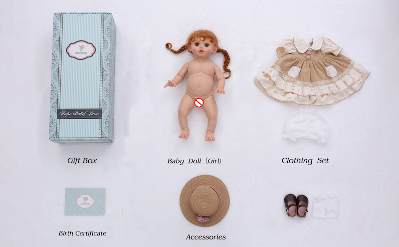 Cloveray 18" Premium Country Garden Lifelike Reborn Baby Doll