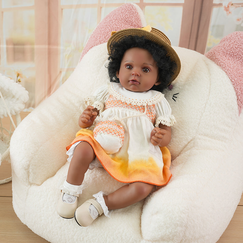 lifelike black reborn baby doll