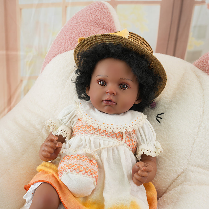 lifelike black reborn baby doll