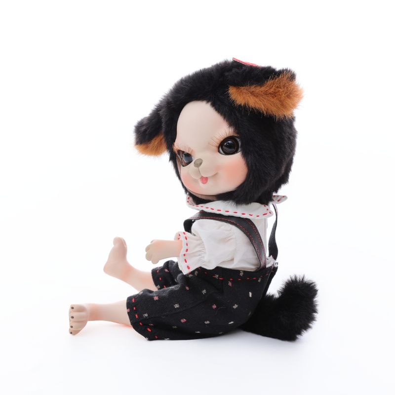 Cloveray Adorable 10 Inch Porcelain Dress-up Baby Black rabbit Dolls (BJD)