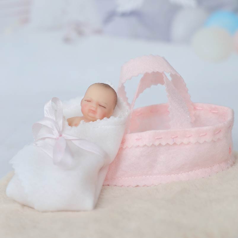Cloveray Lifelike Silicone Reborn Girl Baby Doll 4Inch