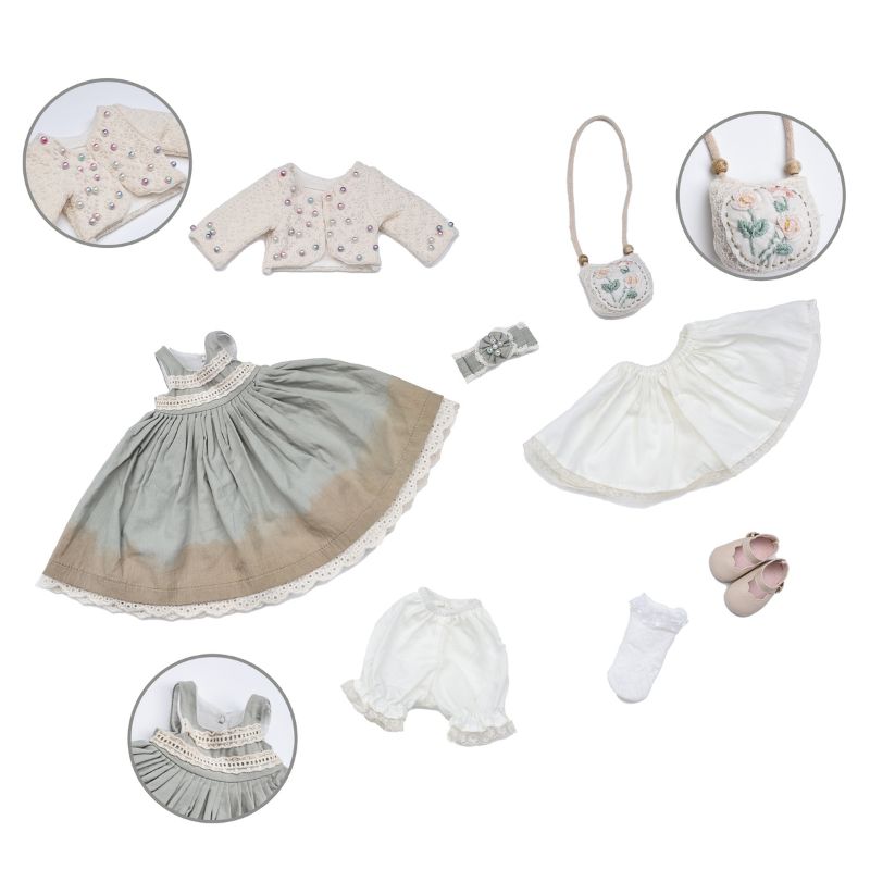 Cloveray 18‑Inch Country‑Style Hand‑Painted Dress Up Ball‑Jointed Doll (BJD) Clothes