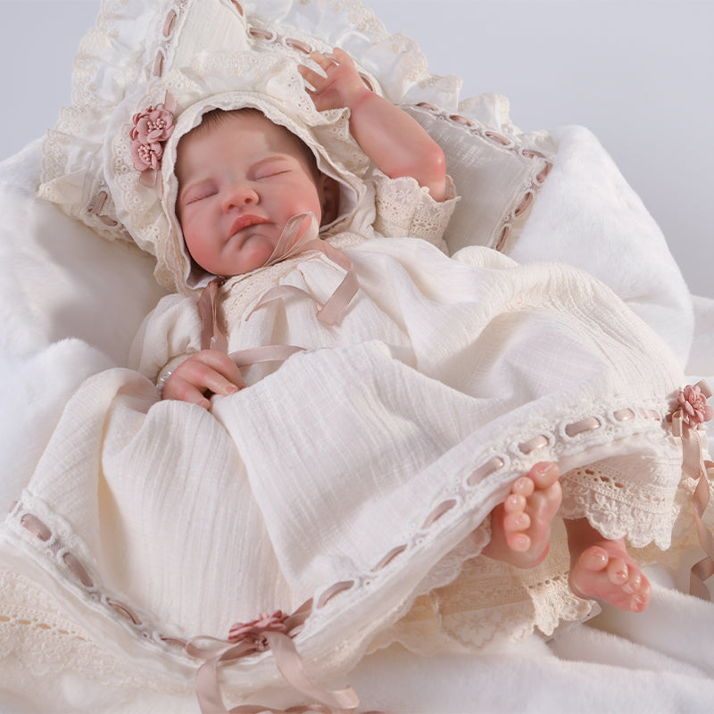 Cloveray 22 Inch Liftlike Reborn Baby Doll Wear  Skin-coloured Knot