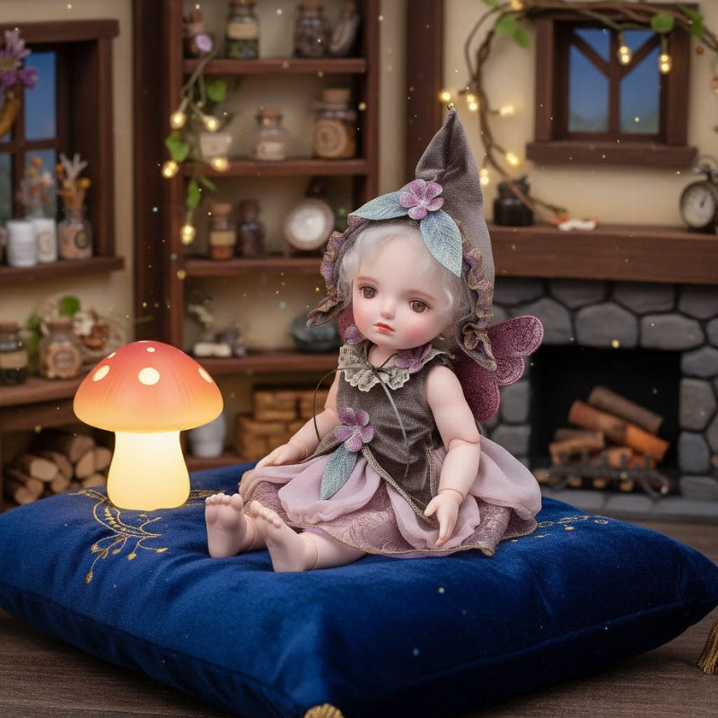 Cloveray 20 inch Articulated Fantasy Doll Silver Gray Hair Purple Eyes Lolita Fashion Collector Gift