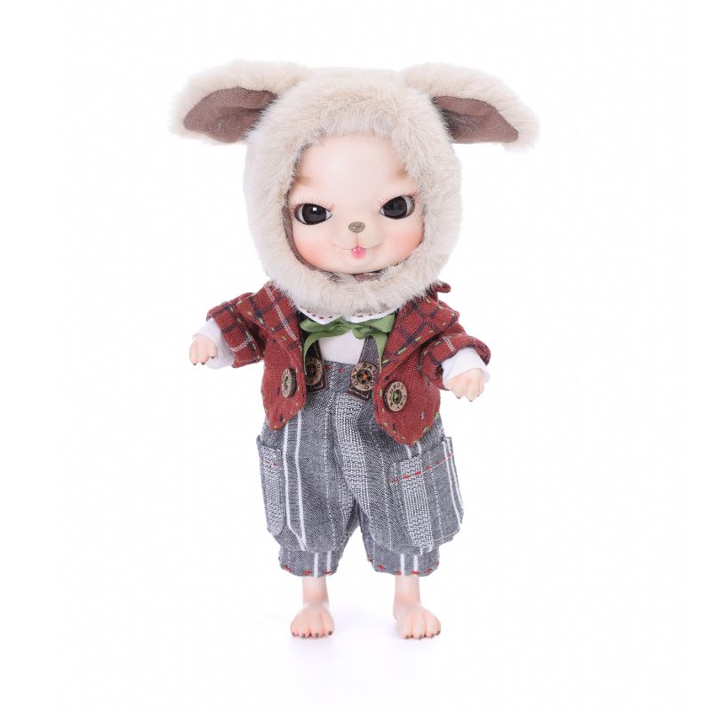 Cloveray Adorable 10 Inch Porcelain Dress-up Baby Brownish red Dolls (BJD)